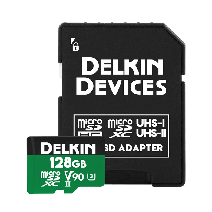 Delkin Devices 128GB POWER UHS-II microSDXC Memory Card with microSD Adapter