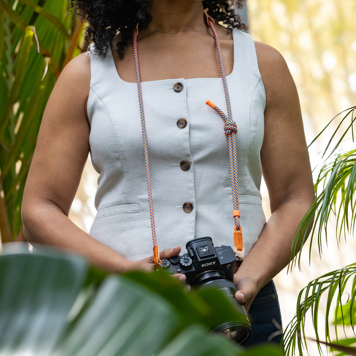 ProMaster Rope Camera Strap with Split Ring, 38-48" - Orange / Navy