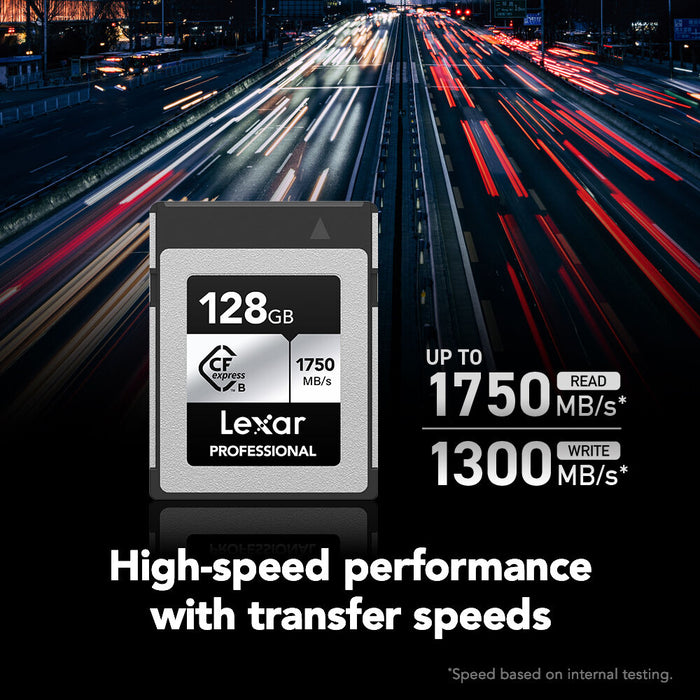 Lexar 128GB Professional CFexpress Type B SILVER Series Memory Card