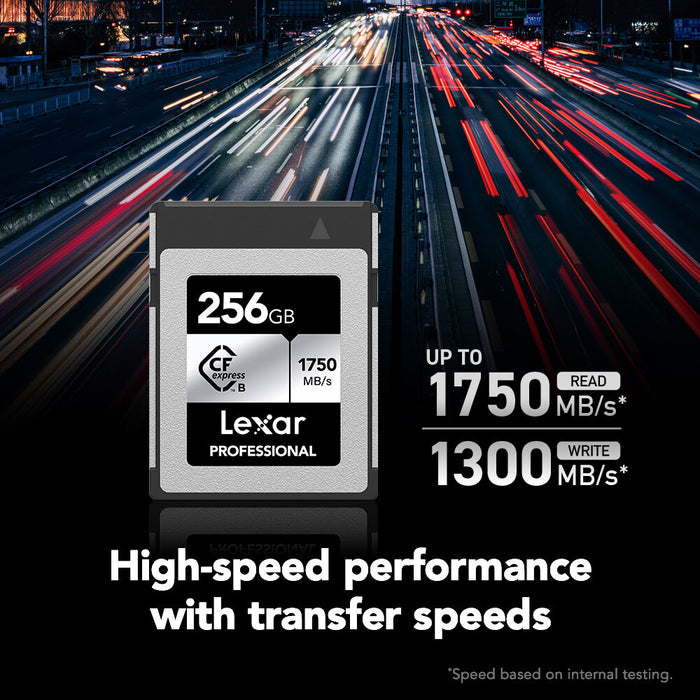 Lexar 256GB Professional CFexpress Type B SILVER Series Memory Card