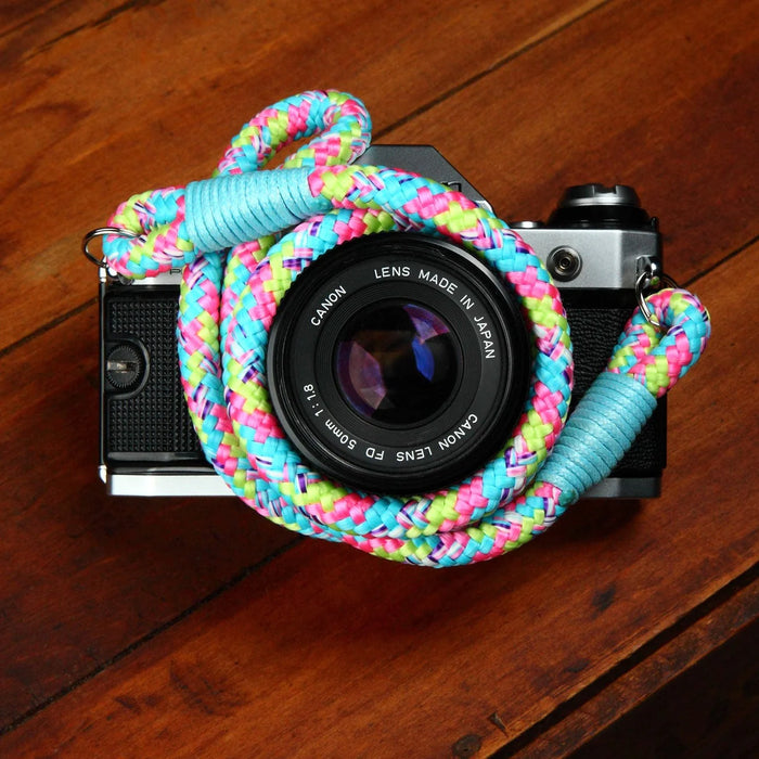 Photogenic Supply Rope Camera Strap with Split Ring, 43" - Neon