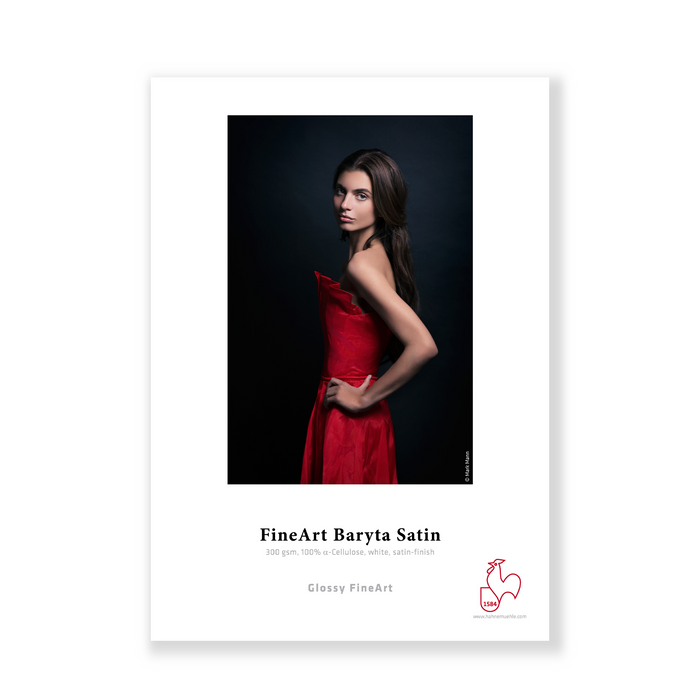 Hahnemühle FineArt Baryta Satin Inkjet Paper 300, 17" x 22" - 25 Sheets