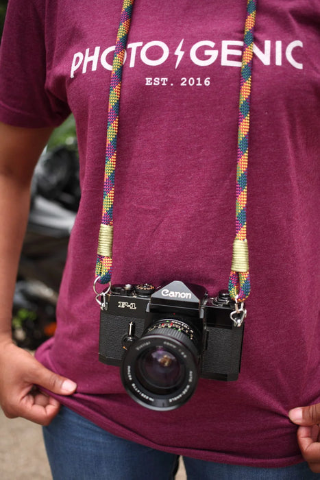 Photogenic Supply Rope Camera Strap with Split Ring, 43" - Technicolor
