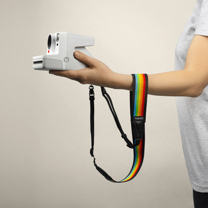 Polaroid Flat Camera Strap - Rainbow Black