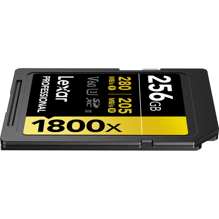 Lexar 256GB Professional 1800x UHS-II SDXC GOLD Series Memory Card - 2-Pack