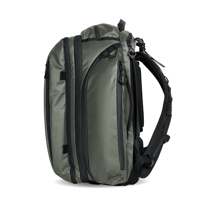 Wandrd Transit Travel 45L Backpack with Essential+ Camera Cube Bundle - Wasatch Green