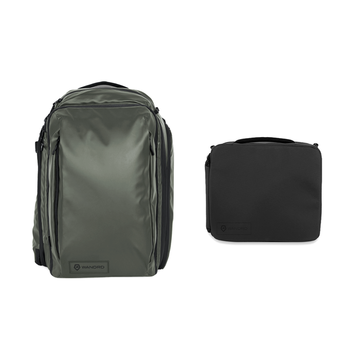 Wandrd Transit Travel 35L Backpack with Essential+ Camera Cube Bundle - Wasatch Green