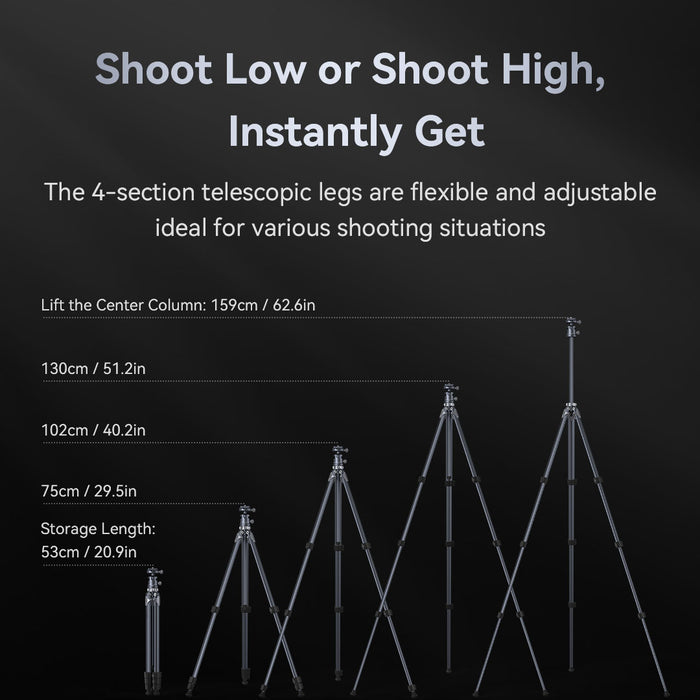 SmallRig AP-02 Lightweight Travel Tripod 4222