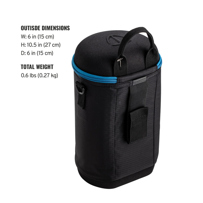 Tenba Soft Molded EVA Lens Capsule with Extra Padding, 9 x 4.8" - Black