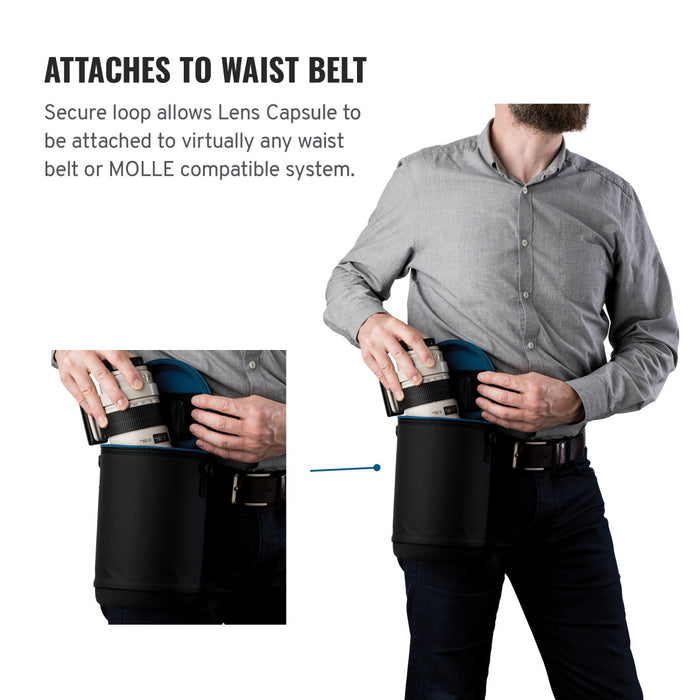 Tenba Soft Molded EVA Lens Capsule with Extra Padding, 9 x 4.8" - Black