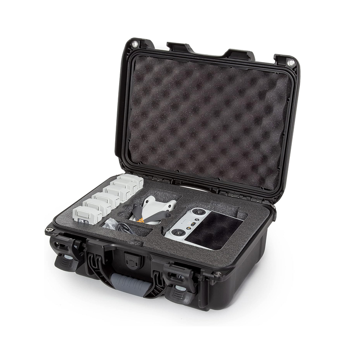 Nanuk 915 Waterproof Hard Case with Custom Insert for DJI Mini 3/Mini 4 Pro Fly More Combo - Black