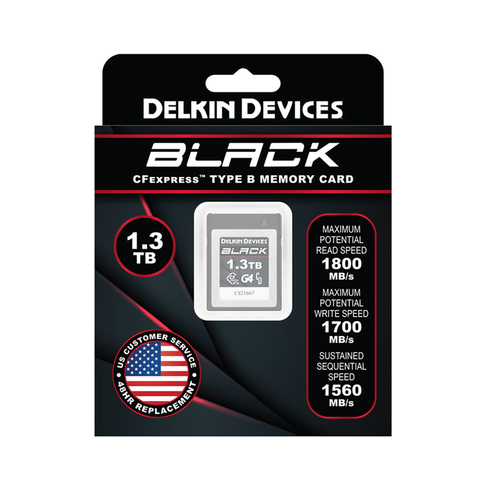 Delkin Devices 1.3TB BLACK G4 CFexpress Type B Memory Card