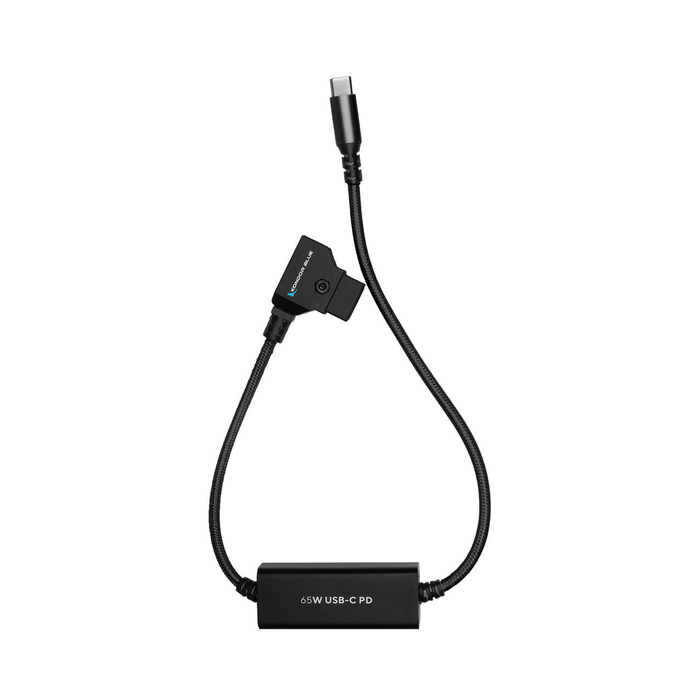 Kondor Blue Male D-Tap to 4-Port Female D-Tap Splitter Hub with 1/4"-20 Threads (12V), 16" - Raven Black