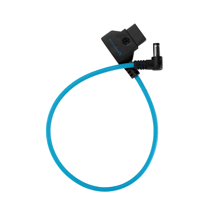 Kondor Blue D-Tap to DC Right Angle Straight Cable for Canon C70/Atomos, Select Monitors and Lights (5.5 x 2.5mm), 15" - Kondor Blue