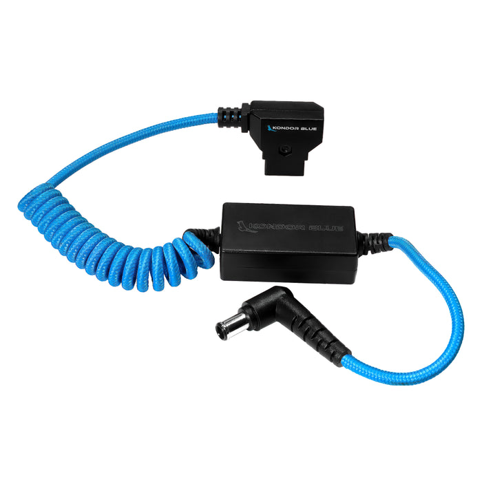 Kondor Blue Coiled D-Tap to 19.5V Regulated DC Power Cable for Sony FX9/FX6