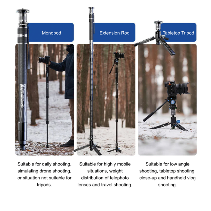 Sirui SVM-145 3-Section Carbon Fiber Monopod