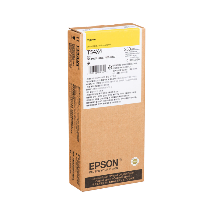 Epson T54X400 UltraChrome HD Yellow Ink Cartridge for Select SureColor P-Series Printers - 350mL