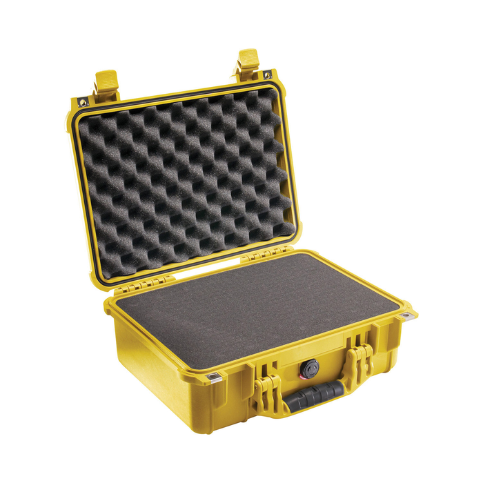 Pelican 1450 Protector Case with Pick-N-Pluck Foam & Lid Foam - Yellow