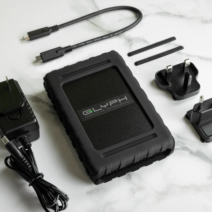 Glyph Technologies 15.36TB Blackbox Plus U.2 USB-C 3.2 Gen 2 Enterprise Class NVMe Portable External SSD