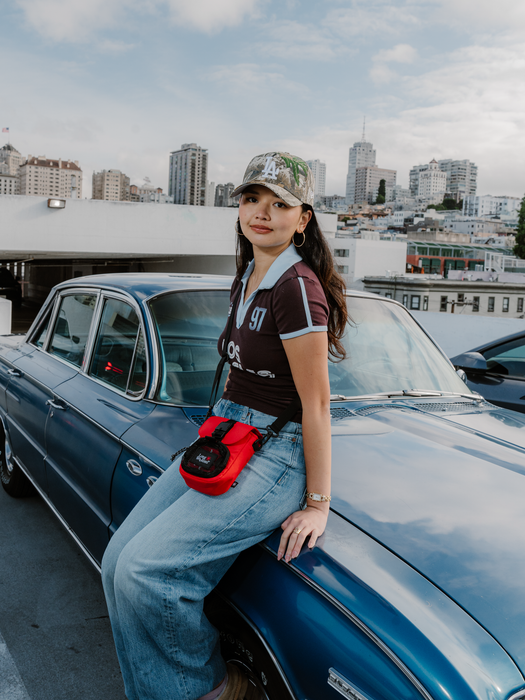 Long Weekend Crossbody Camera Pouch - Chili Red