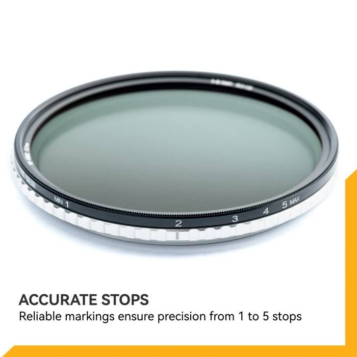 NiSi 77mm SWIFT True Color ND-VARIO Pro Nano 1-5 Stops Variable Neutral Density Filter