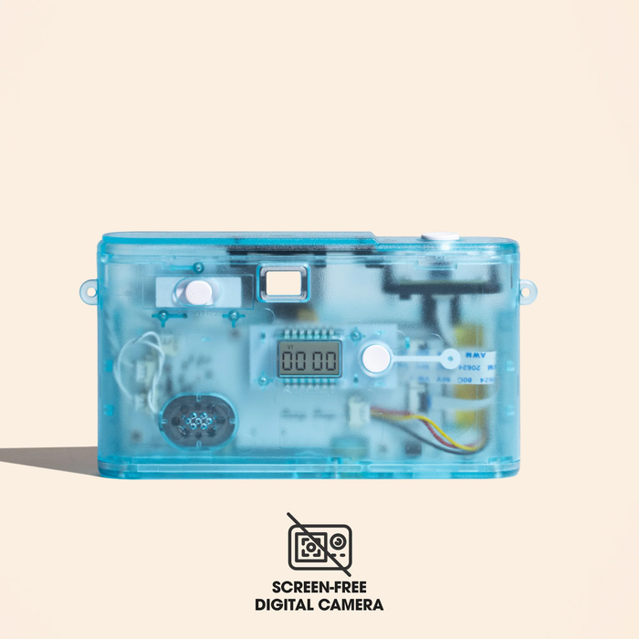 Camp Snap 2 Screen-Free Digital Camera - Blue Rush (Transparent)