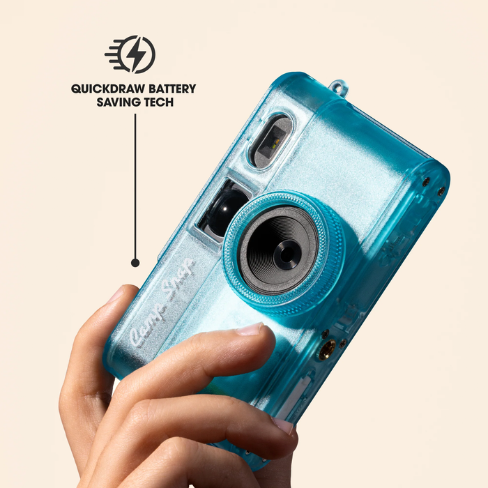 Camp Snap 2 Screen-Free Digital Camera - Blue Rush (Transparent)
