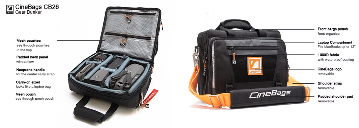 CineBags CB26 Gear Bunker Bag - Black/Charcoal