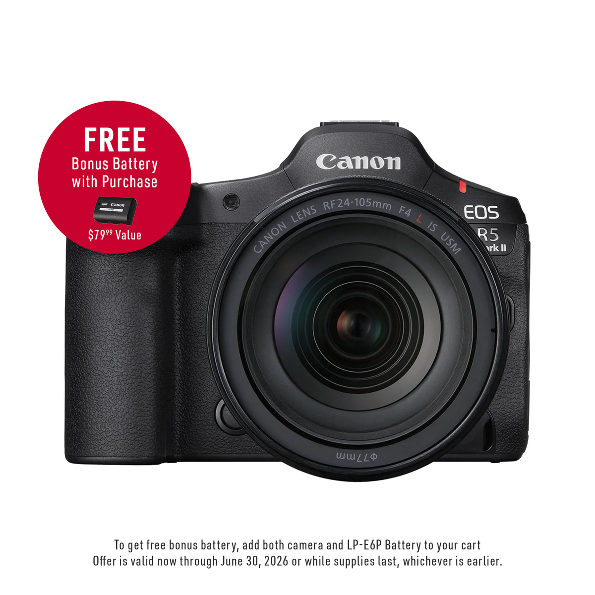 Canon EOS R5 II Mirrorless Camera with RF 24-105mm f/4 L IS USM Canon EOS R5 II Mirrorless Camera with RF 24-105mm f/4 L IS USM