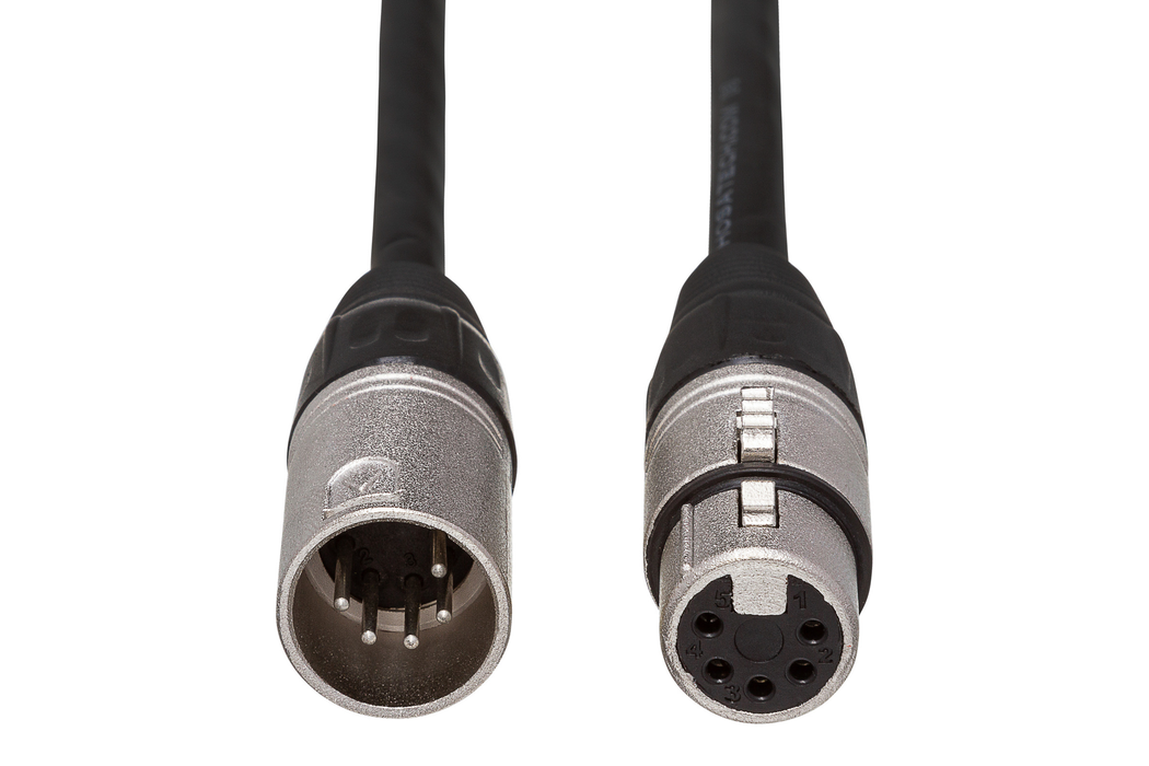 Hosa Technology DMX512 XLR 5-Pin Male to XLR 5-Pin Female DMX Cable, 25'