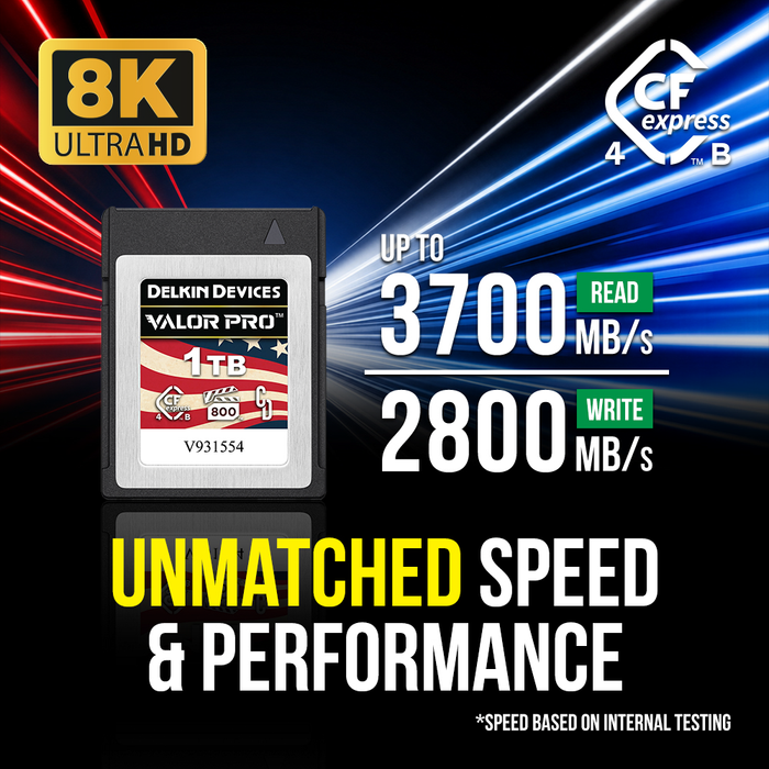 Delkin Devices 1TB VALOR CFexpress Type B 4.0 VPG800 Memory Card