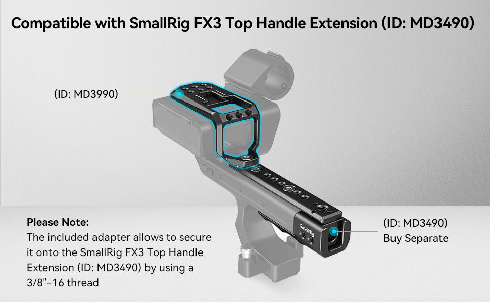 SmallRig Top Plate for Sony FX30 & FX3 XLR Unit