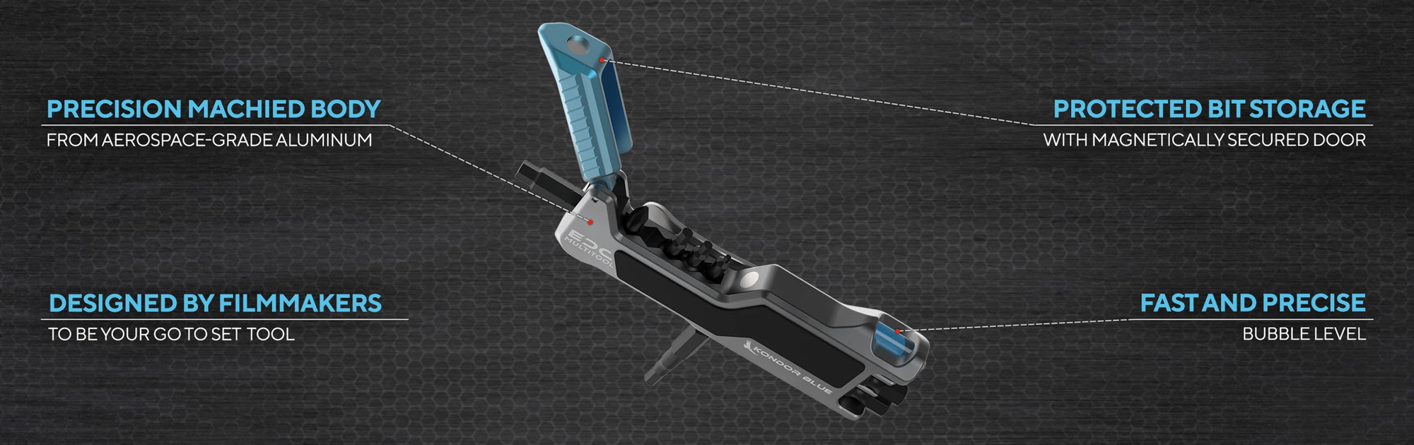 Kondor Blue EDC Multi-Tool Bit Driver V2 - Raven Black