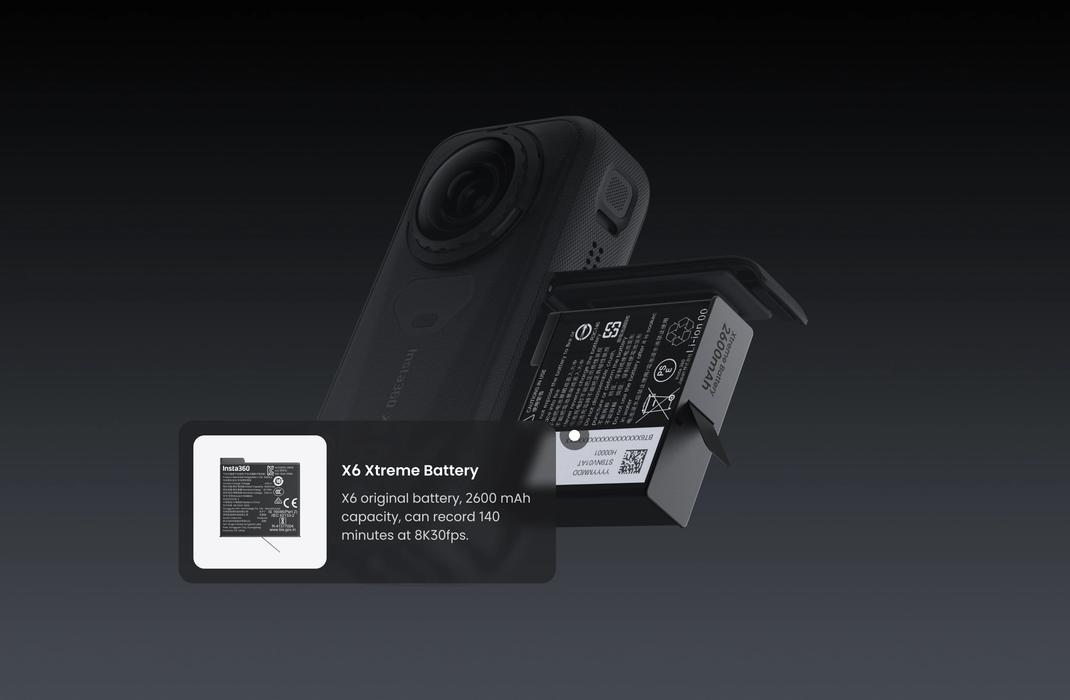 Insta360 X6 360° 8K Camera Standard Bundle - Arctic White