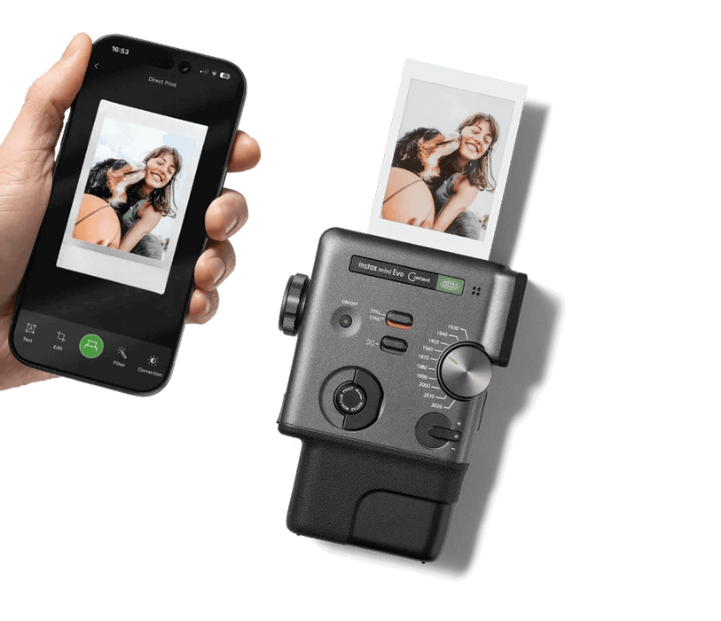 Fujifilm Instax Mini Evo Cinema Hybrid Instant Camera — Glazer's Fujifilm Instax Mini Evo Cinema Hybrid Instant Camera — Glazer's