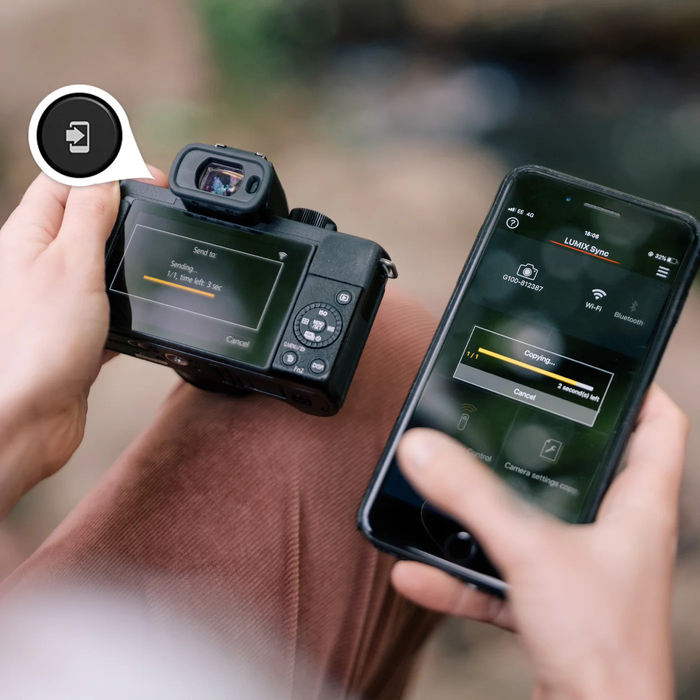 Panasonic Lumix G100D Mirrorless Camera with 12-32mm f/3.5-5.6 Lens and Tripod Grip