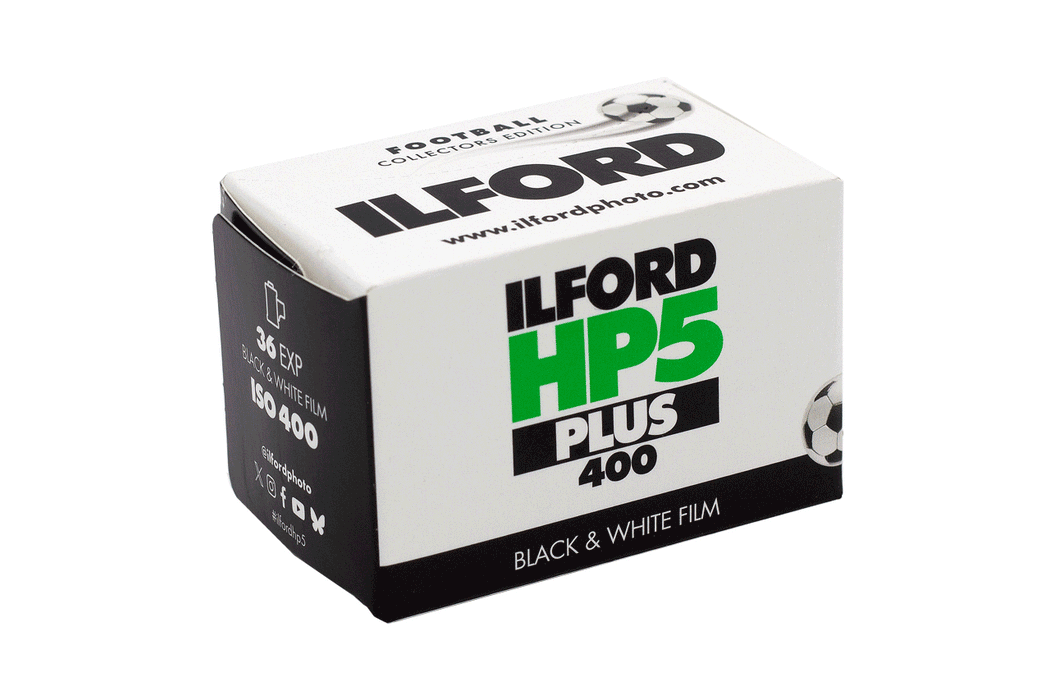 Ilford HP5 Plus 400 Black & White Negative - 35mm Film, 36 Exposures, Single Roll (Football Collectors Edition)