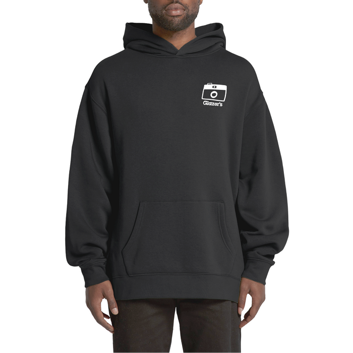 Glazer's Camera Collage Hoodie Black - Small