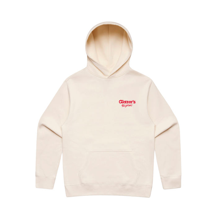 Glazer's Camera Collage Hoodie Ecru - Medium