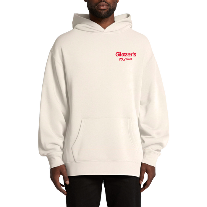 Glazer's Camera Collage Hoodie Ecru - Medium