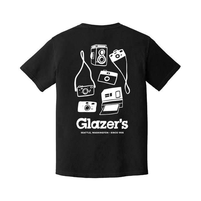 Glazer's Camera Collage T-Shirt Black - Medium