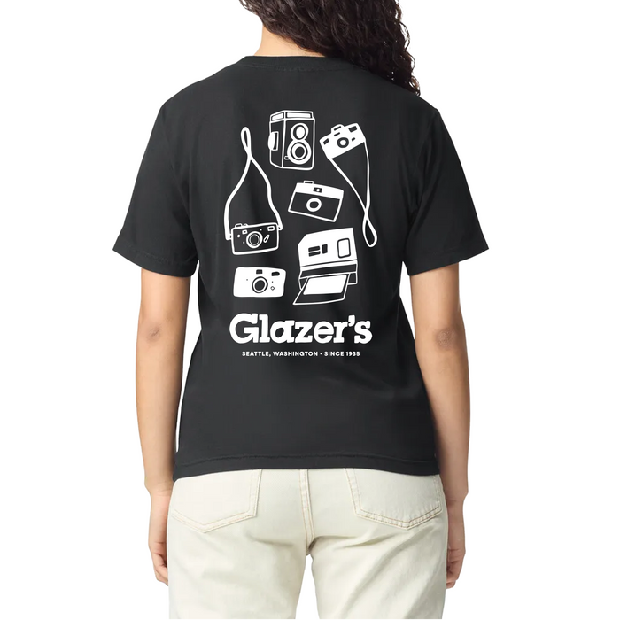 Glazer's Camera Collage T-Shirt Black - Medium