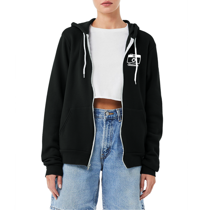 Glazer's Camera Collage Hoodie Full-Zip Black - Large