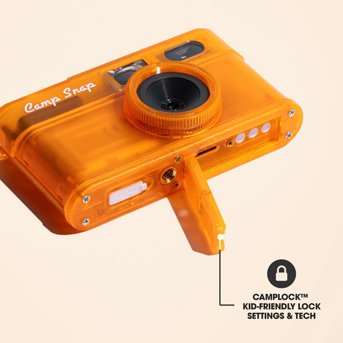 Camp Snap 2 Screen-Free Digital Camera - Tangerine Drift (Transparent)