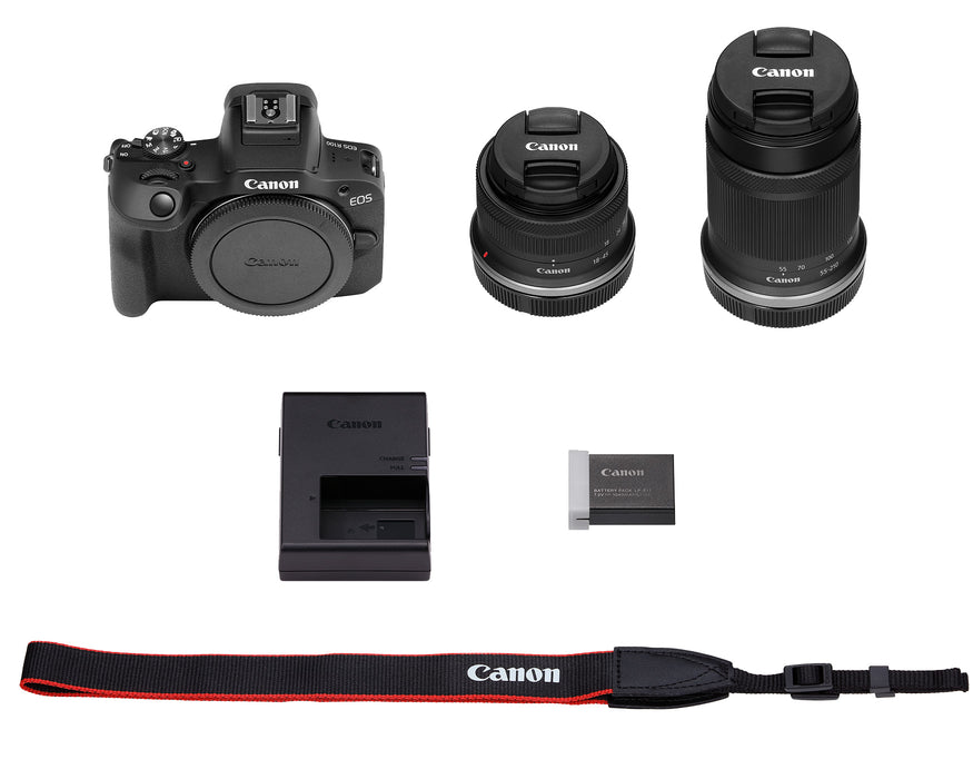 Canon EOS R100 Mirrorless Camera with RF-S 18-45mm F4.5-6.3 IS STM & RF-S 55-210mm F5-7.1 IS STM Lens