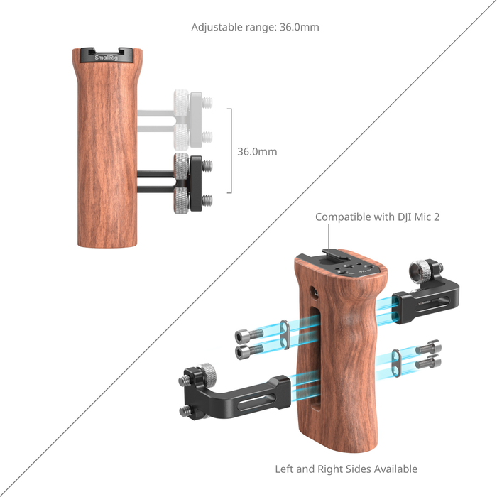 SmallRig Universal Wooden Side Handle HSN2093D
