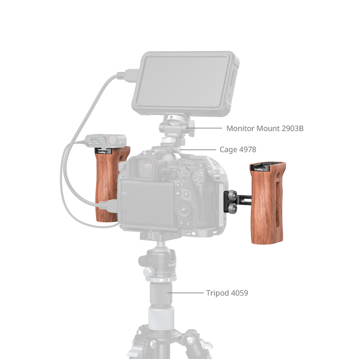 SmallRig Universal Wooden Side Handle HSN2093D