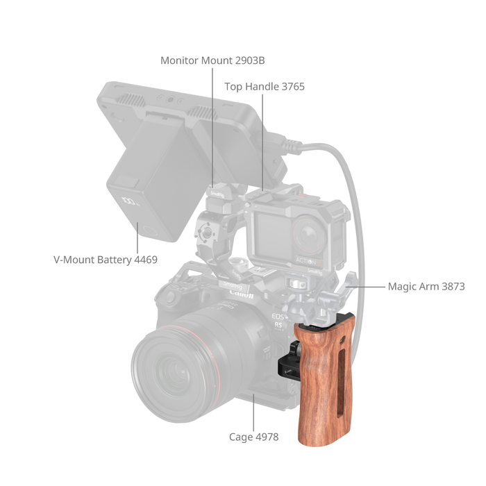 SmallRig Universal Wooden Side Handle HSN2093D