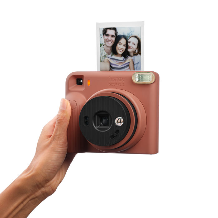 Fujifilm Instax SQUARE 2 Instant Film Camera - Brick Red
