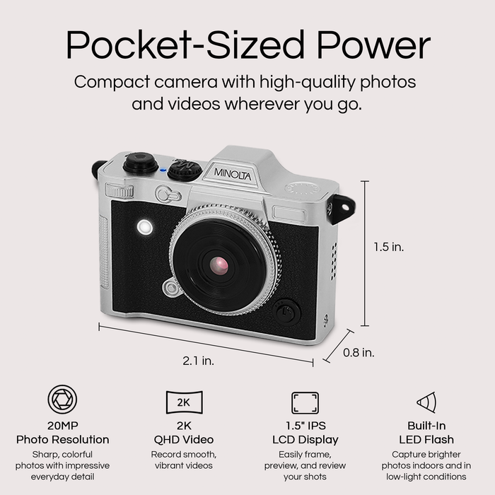 Minolta Mini Pro Digital Camera - Black & Silver